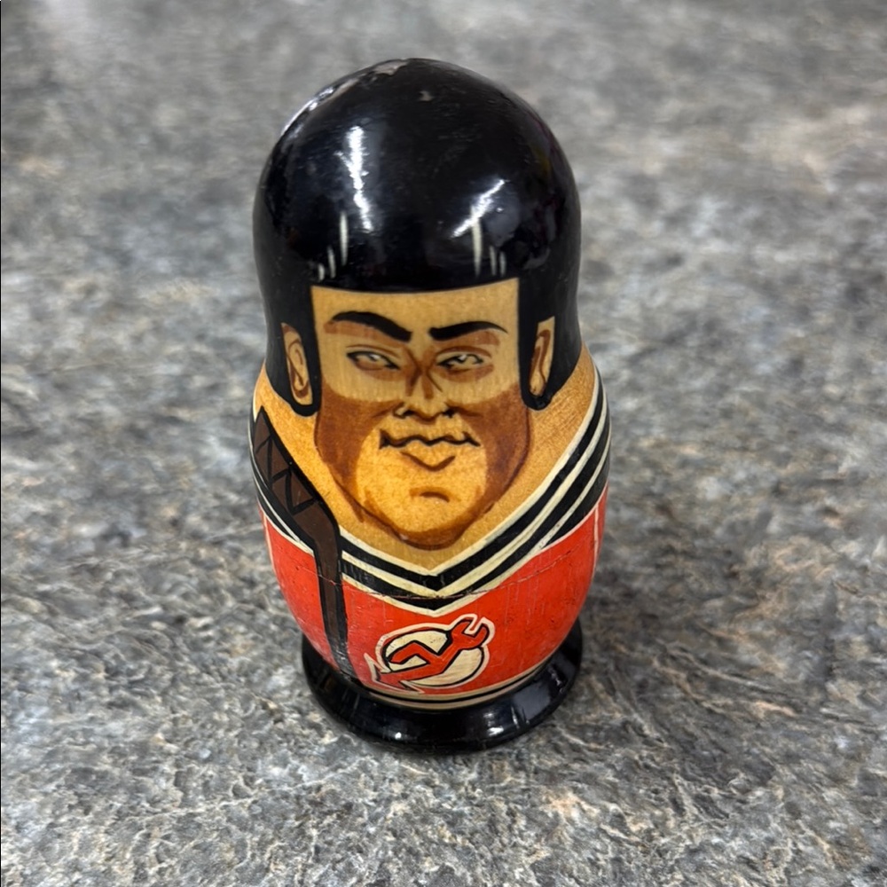 Vintage Matryoshka 5 Piece Nesting Doll featuring the New Jersey Devils